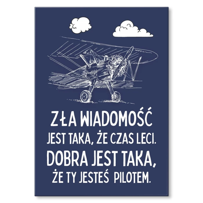 Plakat metalowy jesteś pilotem Prezent