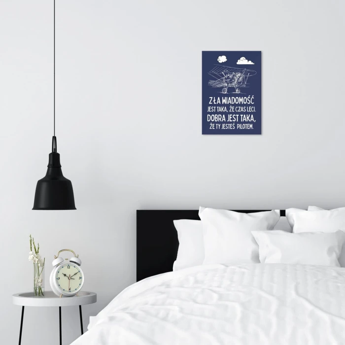 Plakat metalowy jesteś pilotem Prezent