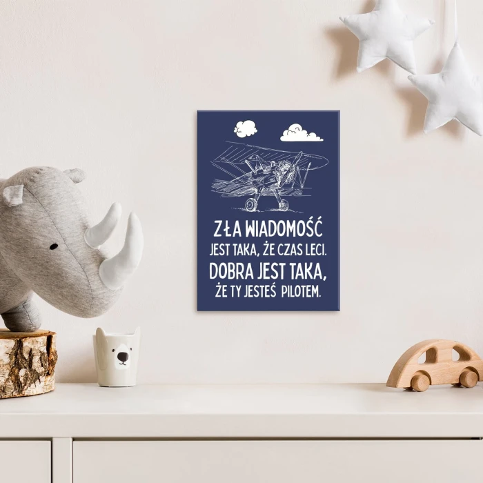 Plakat metalowy jesteś pilotem Prezent