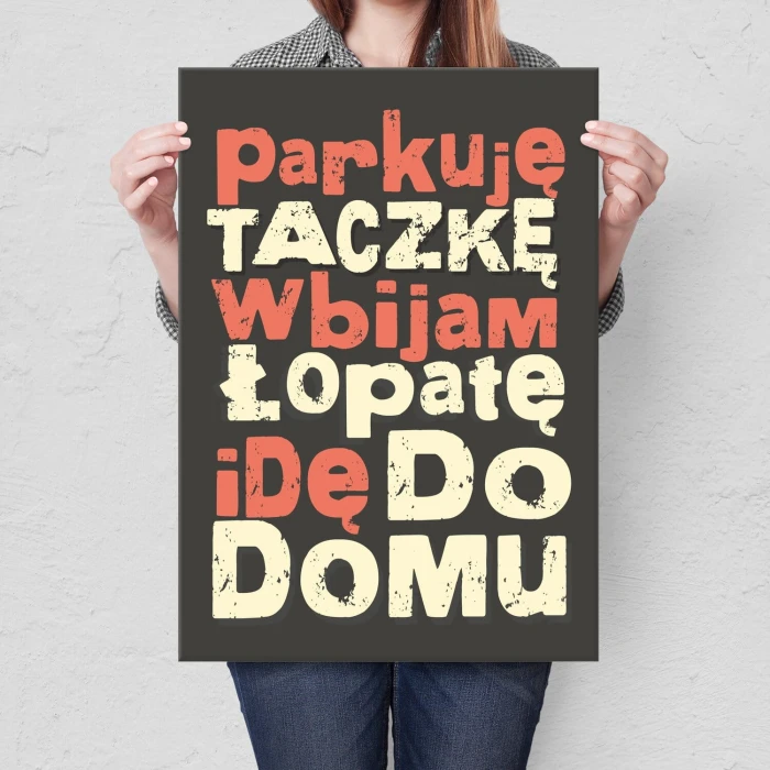 Poster metal idę do domu gift