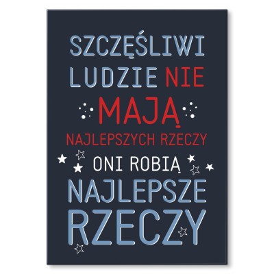 Poster metal Najlepsze rzeczy gift