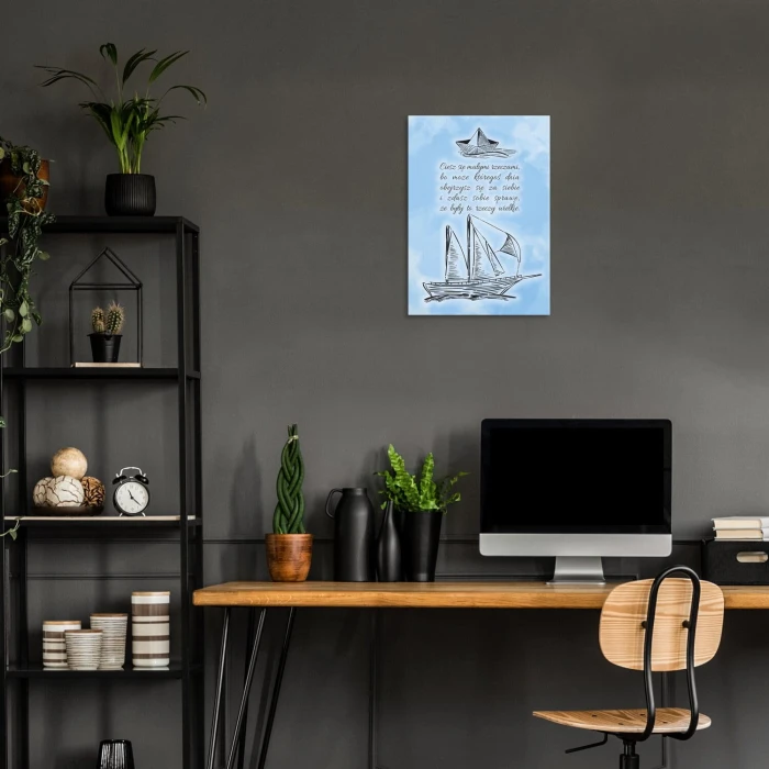 Plakat metalowy ciesz się małymi rzeczami Prezent