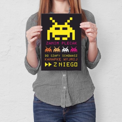Plakat metalowy kanapka Prezent