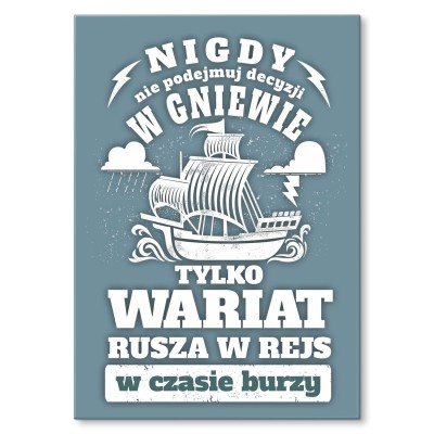 Poster metal W gniewie gift