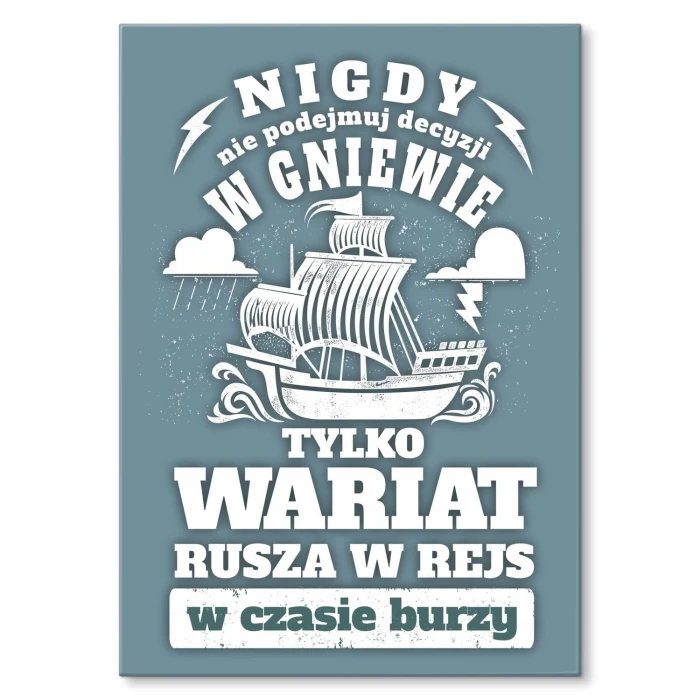 Plakat metalowy W gniewie Prezent