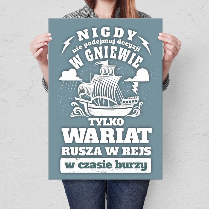 Plakat metalowy W gniewie Prezent