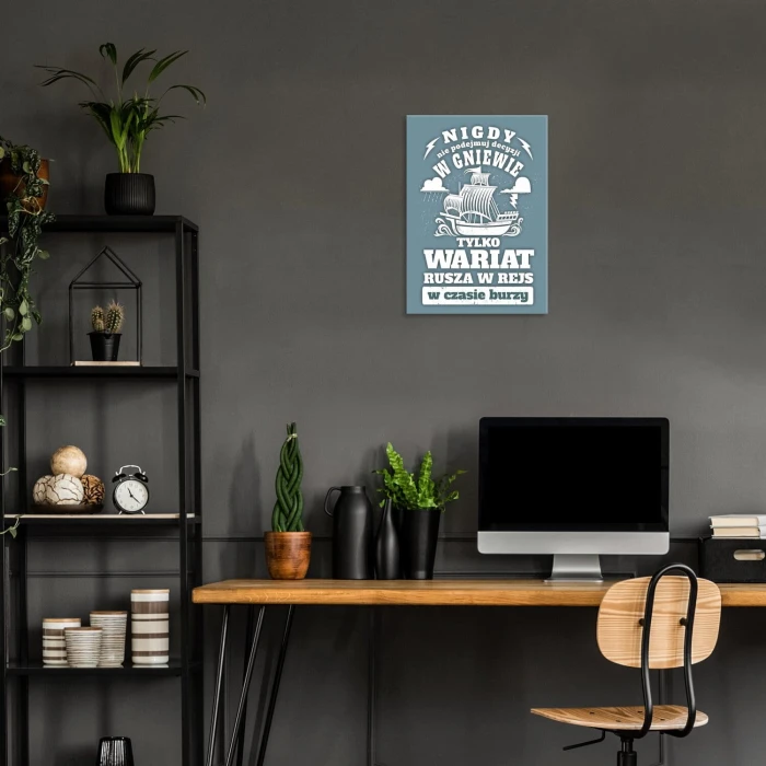 Plakat metalowy W gniewie Prezent