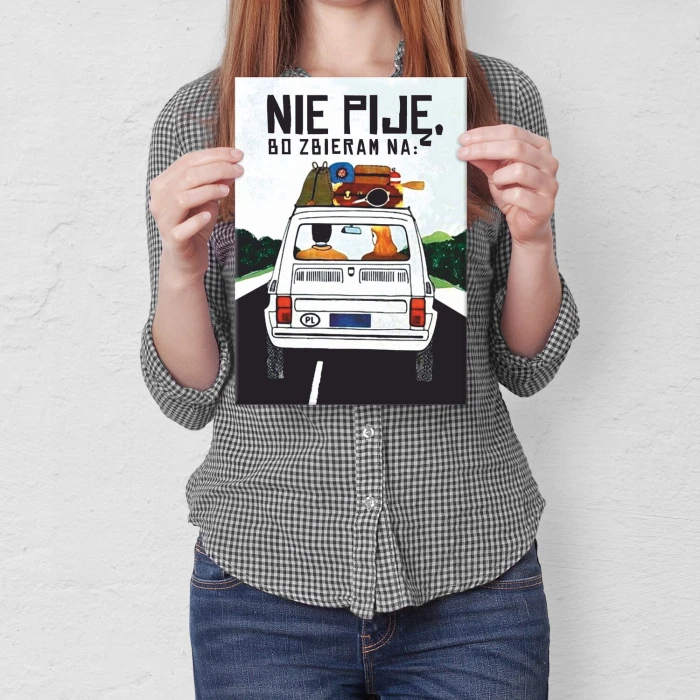 Plakat metalowy zbieram na malucha Prezent