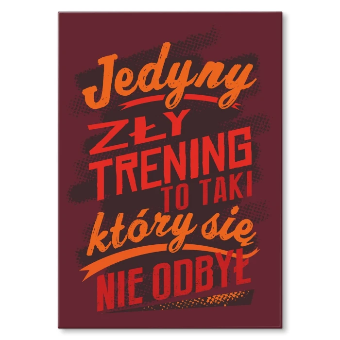 Poster metal Zły trening gift