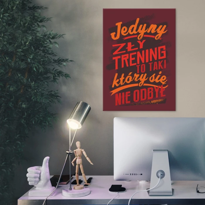 Poster metal Zły trening gift