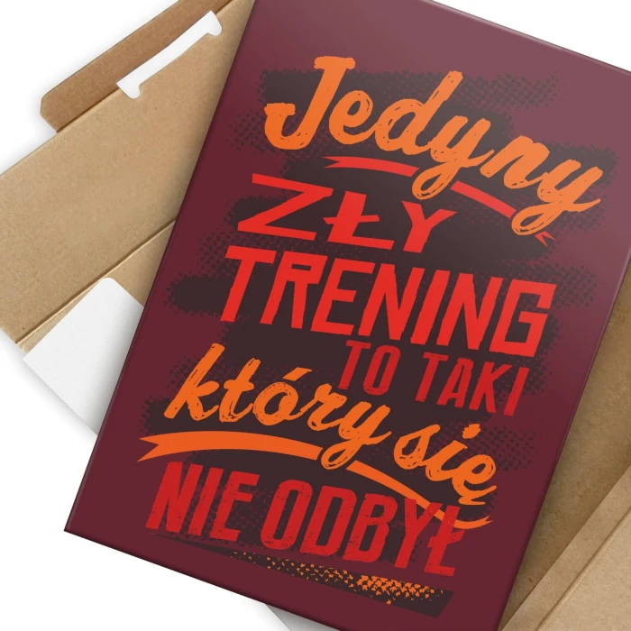 Plakat metalowy Zły trening Prezent