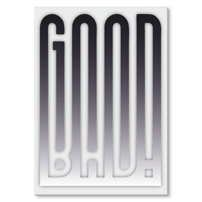 Poster metal GOOD BAD gift