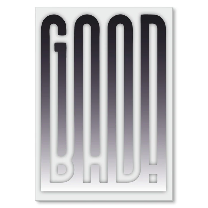 Poster metal GOOD BAD gift