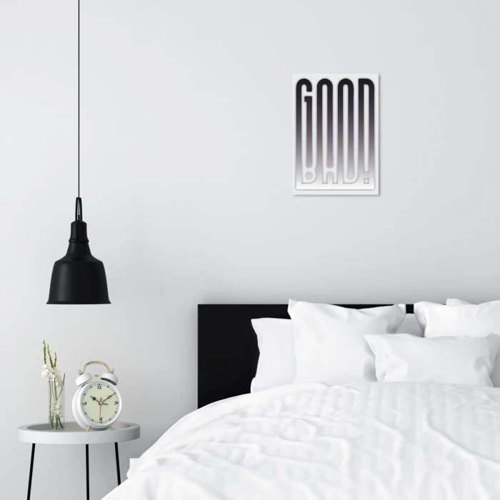 Poster metal GOOD BAD gift