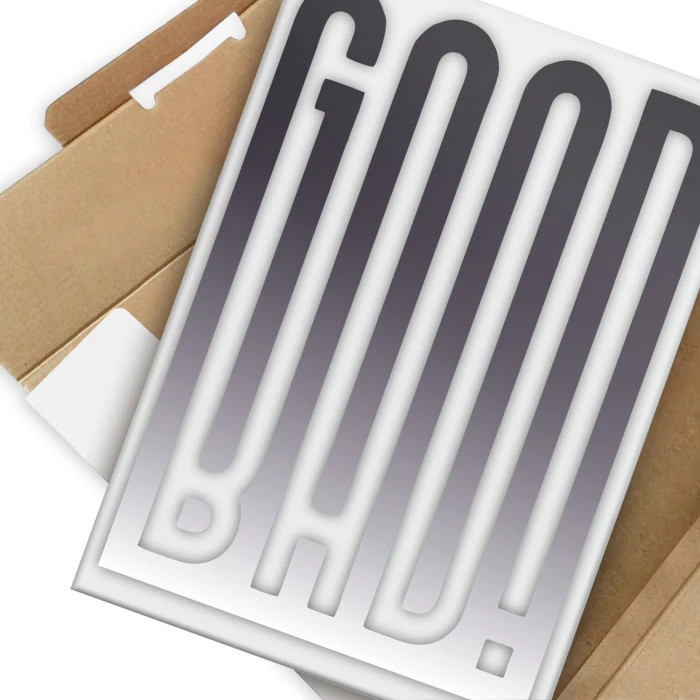 Poster metal GOOD BAD gift