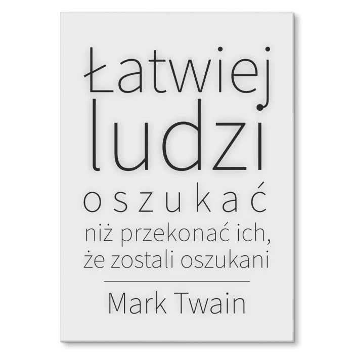 Poster metal łatwiej ludzi oszukać gift