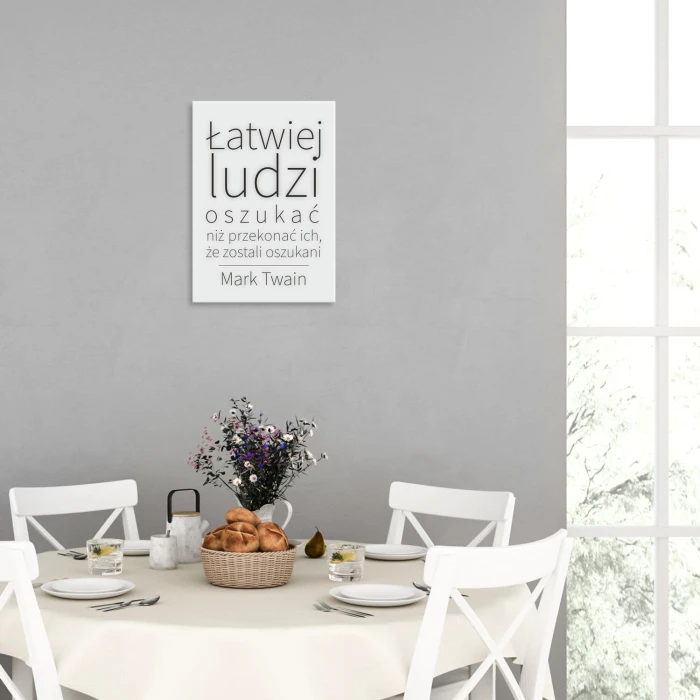 Plakat metalowy łatwiej ludzi oszukać Prezent