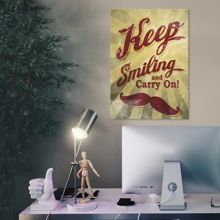 Poster metal keep smiling gift