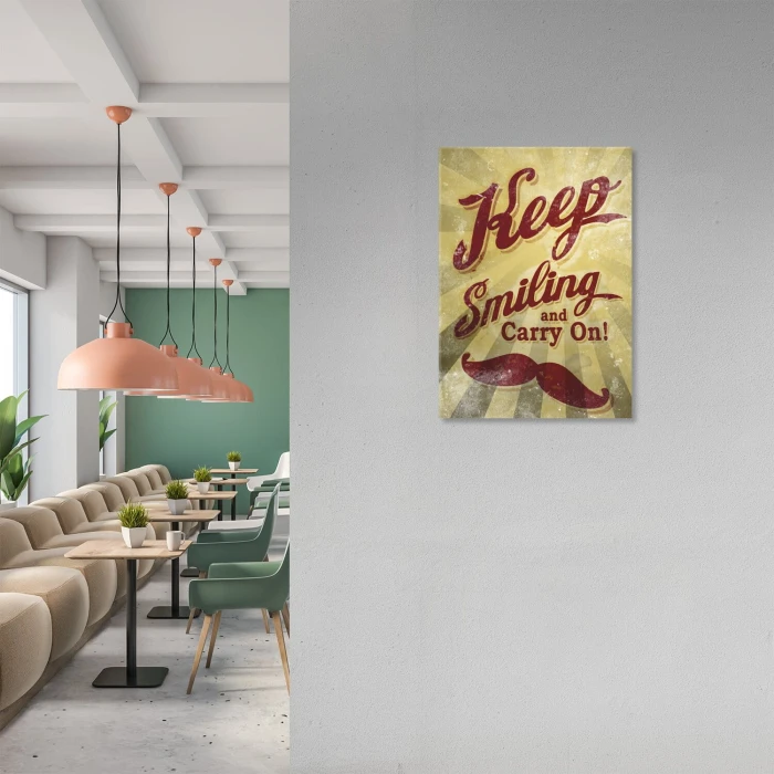 Poster metal keep smiling gift