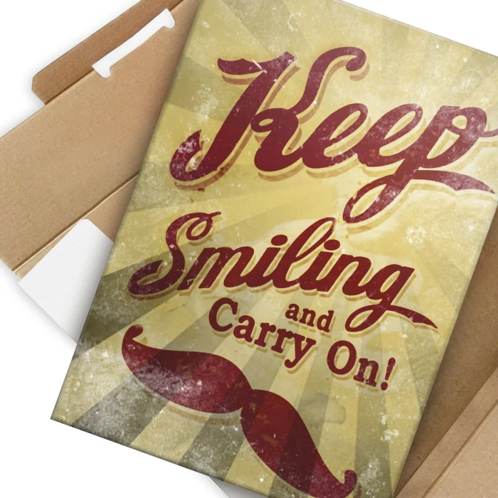 Poster metal keep smiling gift
