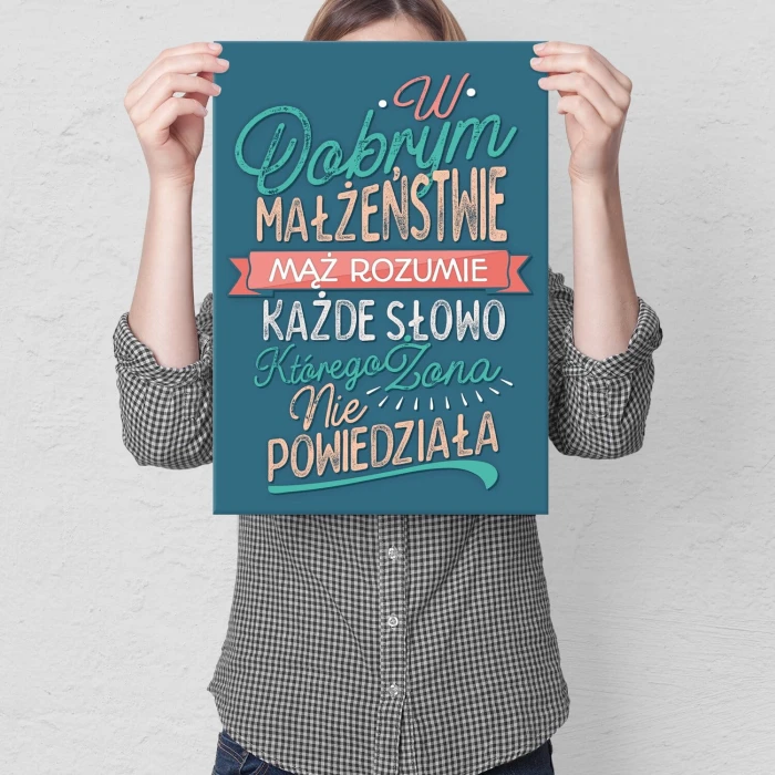 Poster metal Dobre małżeństwo gift