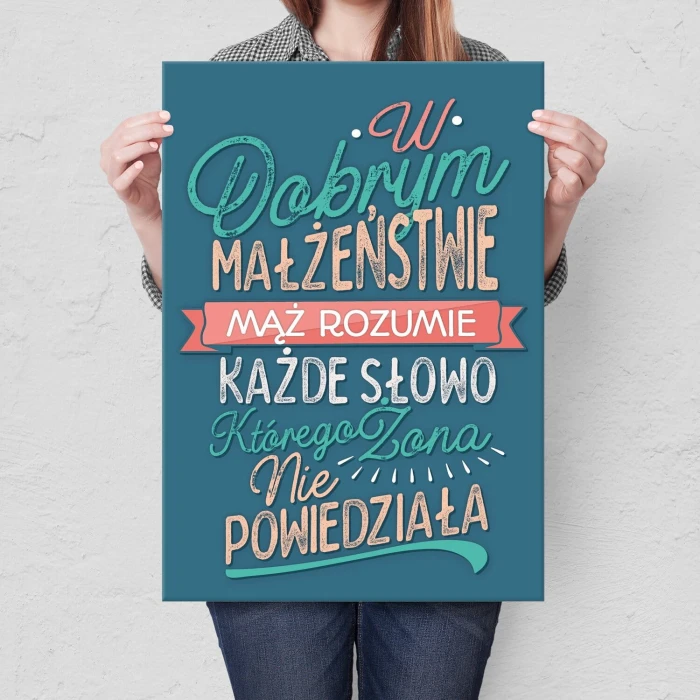 Poster metal Dobre małżeństwo gift