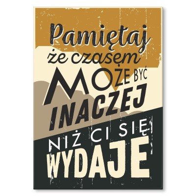 Plakat metalowy Może być inaczej Prezent