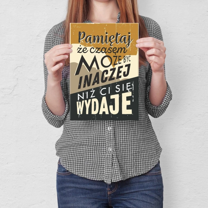 Poster metal Może być inaczej gift