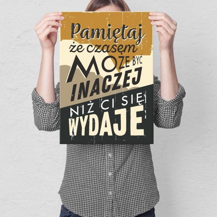 Plakat metalowy Może być inaczej Prezent