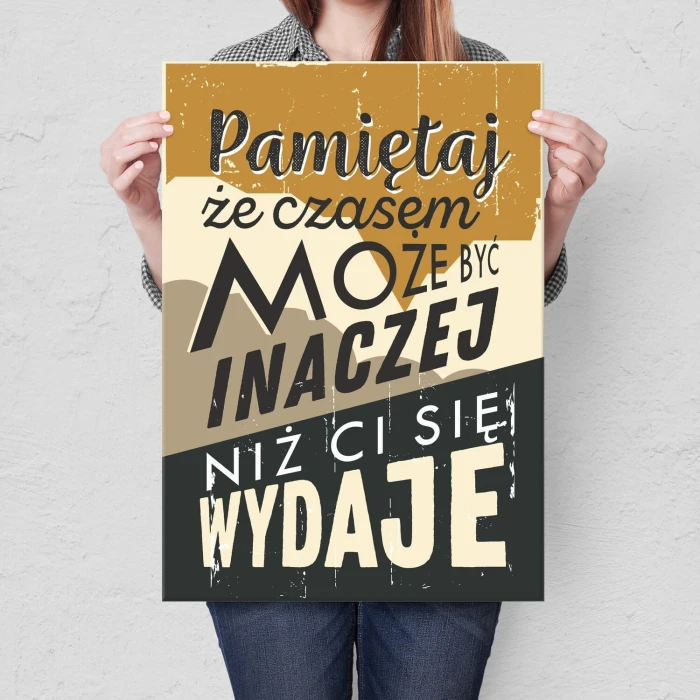 Poster metal Może być inaczej gift