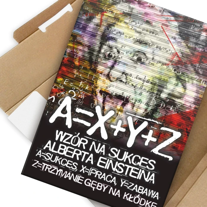 Poster metal wzór na sukces Einstein gift