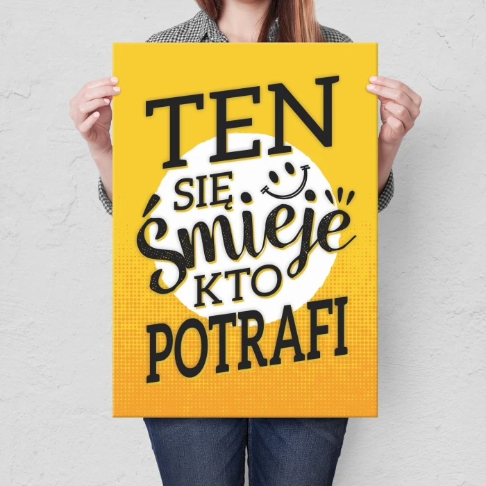 Poster metal ten się śmieje kto potrafi gift