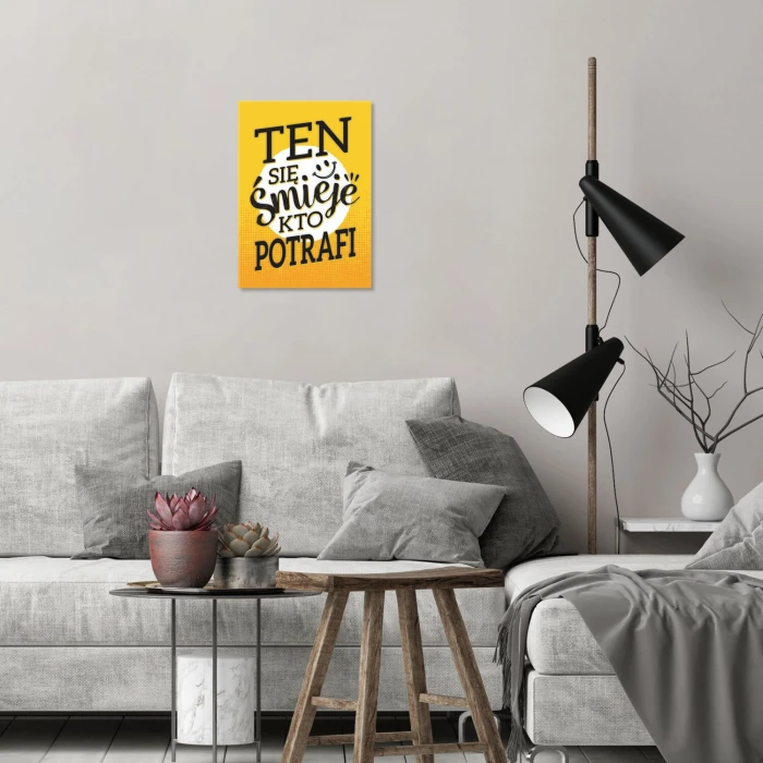 Poster metal ten się śmieje kto potrafi gift