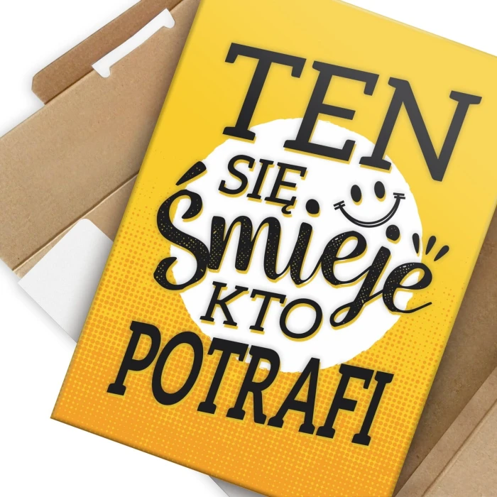 Poster metal ten się śmieje kto potrafi gift