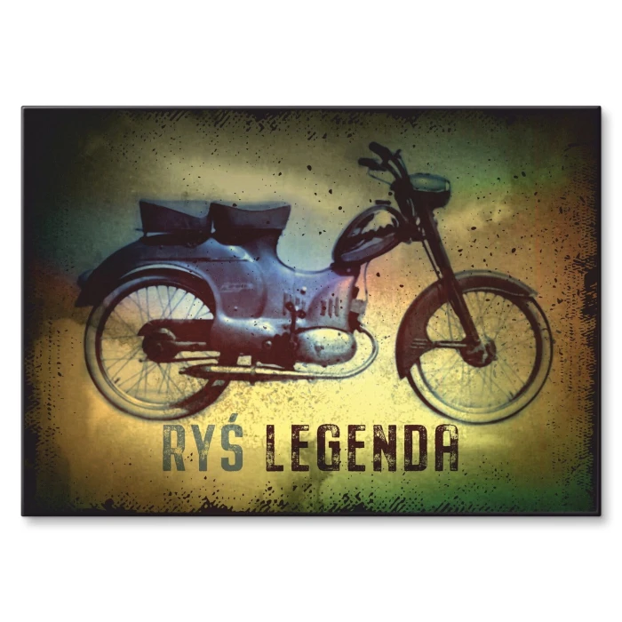 Poster metal Ryś Motocykl Legenda gift