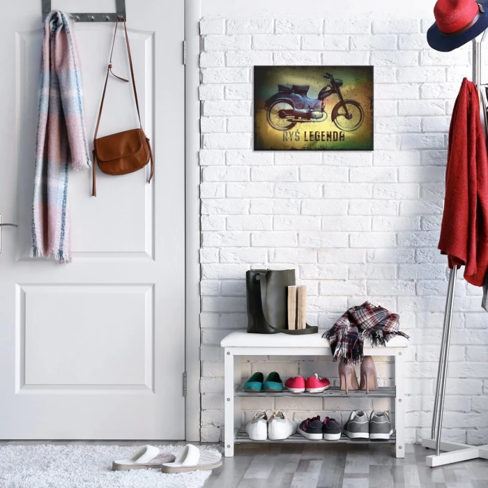 Plakat metalowy Ryś Motocykl Legenda Prezent