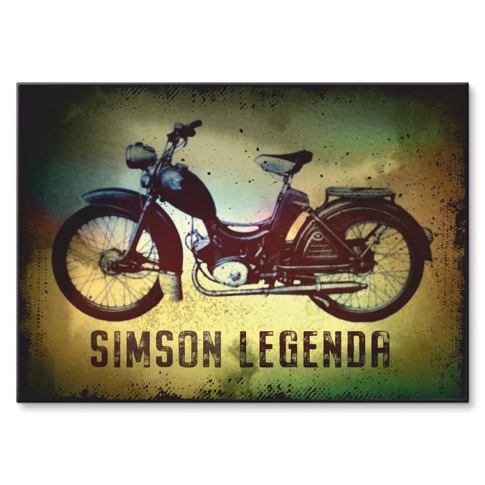 Plakat metalowy Simson Motocykl Legenda Prezent