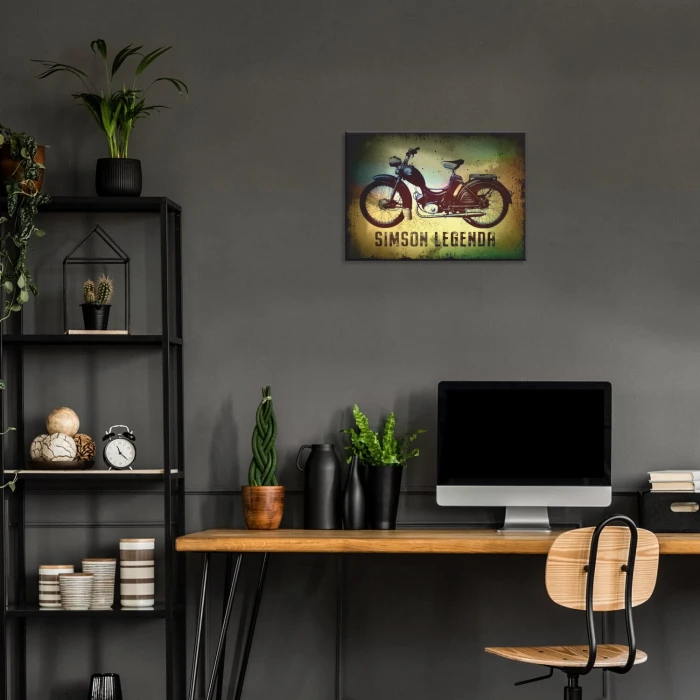 Poster metal Simson Motocykl Legenda gift
