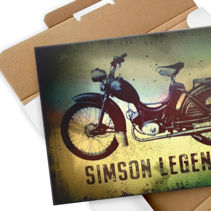 Plakat metalowy Simson Motocykl Legenda Prezent