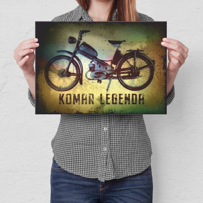 Plakat metalowy Komar Motocykl Legenda Prezent