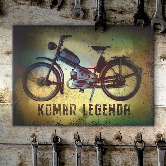 Plakat metalowy Komar Motocykl Legenda Prezent
