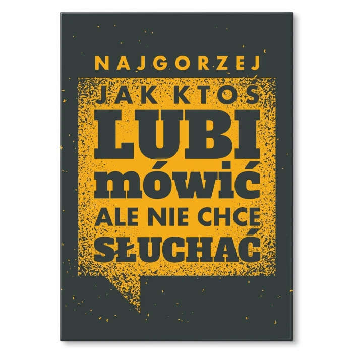 Poster metal Lubi mówić gift