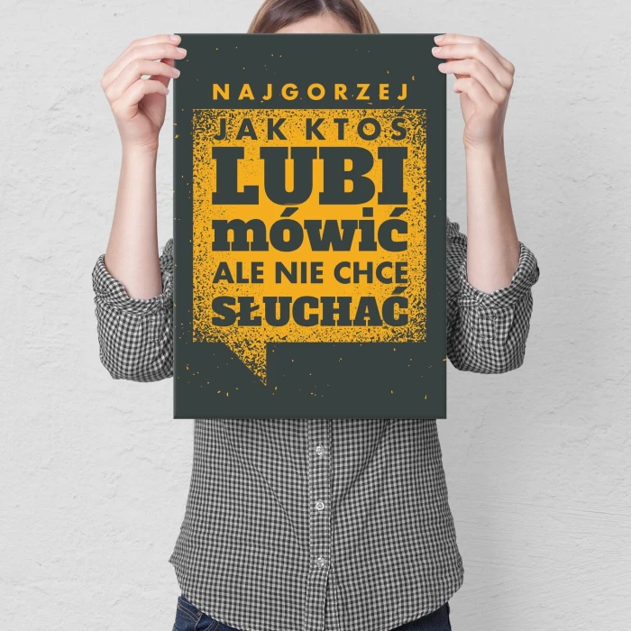 Poster metal Lubi mówić gift