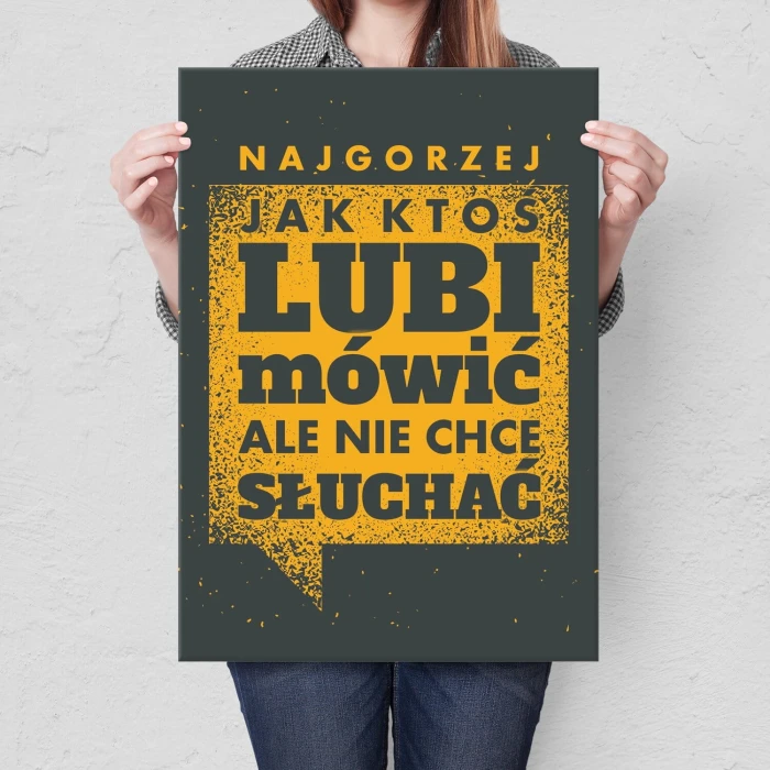 Poster metal Lubi mówić gift