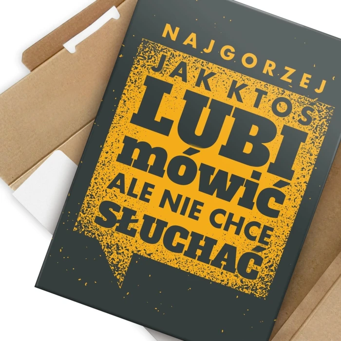 Plakat metalowy Lubi mówić Prezent