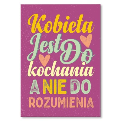 Poster metal kobieta jest do kochania gift