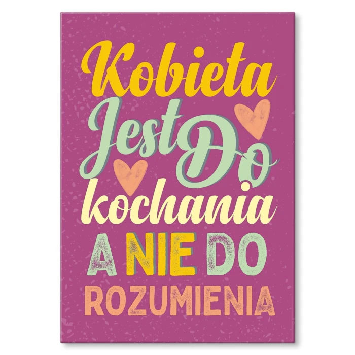 Poster metal kobieta jest do kochania gift