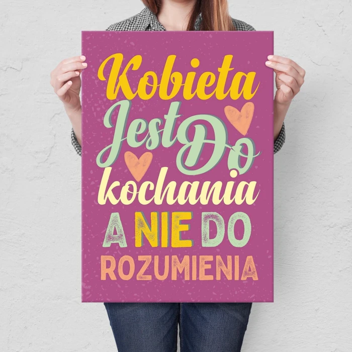 Poster metal kobieta jest do kochania gift