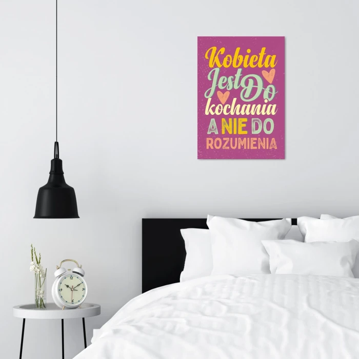 Plakat metalowy kobieta jest do kochania Prezent