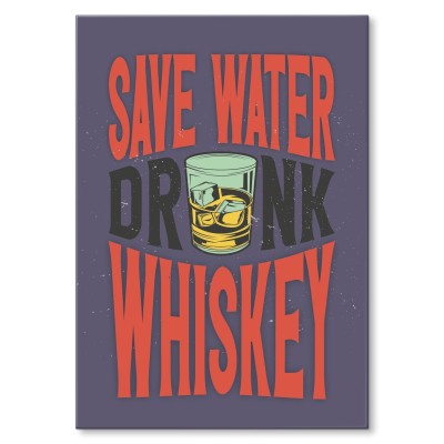 Plakat metalowy drink whiskey Prezent